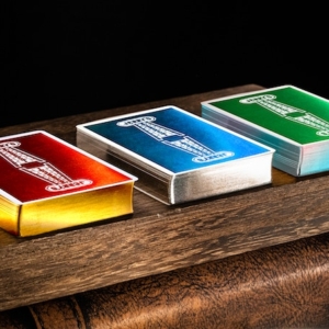 Jerry&rsquo;s Nugget Monotone Edition &lsquo;Atomic Red&rsquo; Gilded Hot-Foil Playing Cards