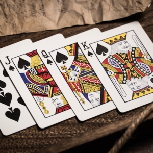 Jerry&rsquo;s Nugget Monotone Edition &lsquo;Atomic Red&rsquo; Gilded Hot-Foil Playing Cards