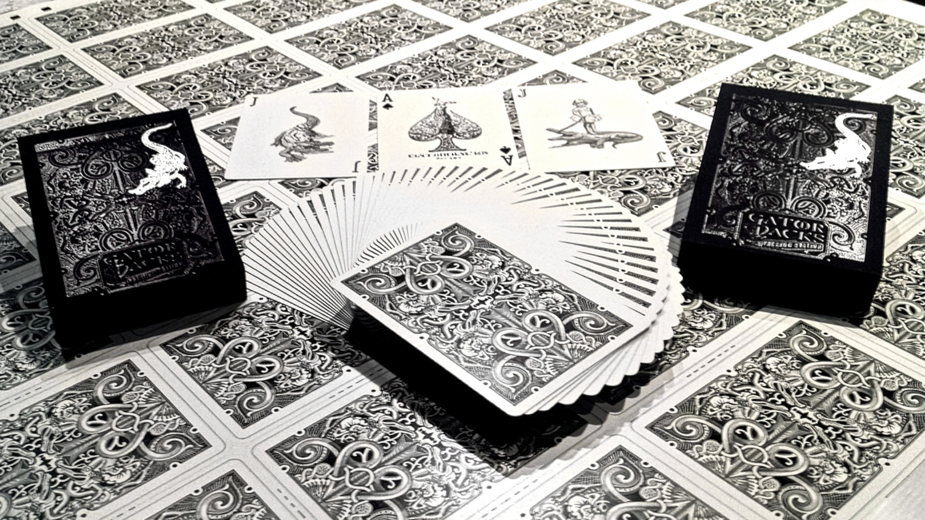 Featured image for “Black Gatorbacks Playing Cards”