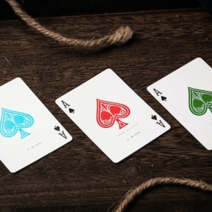 Jerry&rsquo;s Nugget Monotone Edition &lsquo;Atomic Red&rsquo; Gilded Hot-Foil Playing Cards