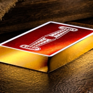 Jerry&rsquo;s Nugget Monotone Edition &lsquo;Atomic Red&rsquo; Gilded Hot-Foil Playing Cards