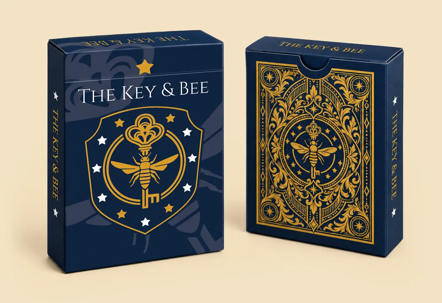 The Key & Bee Playing Cards - Card Box